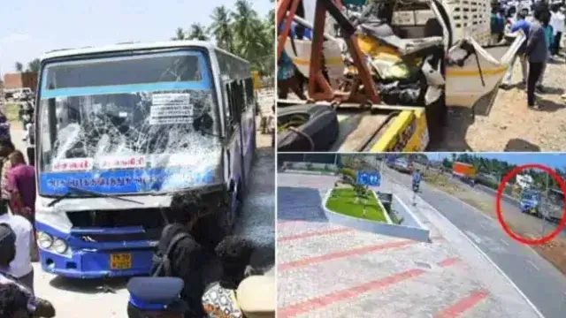 सलेम-कोयंबटूर हाईवे बस हादसा