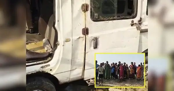 नवादा में स्कूल पिकअप 20 फीट गहरी खाई